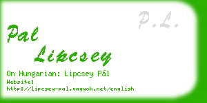pal lipcsey business card