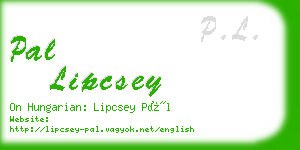 pal lipcsey business card